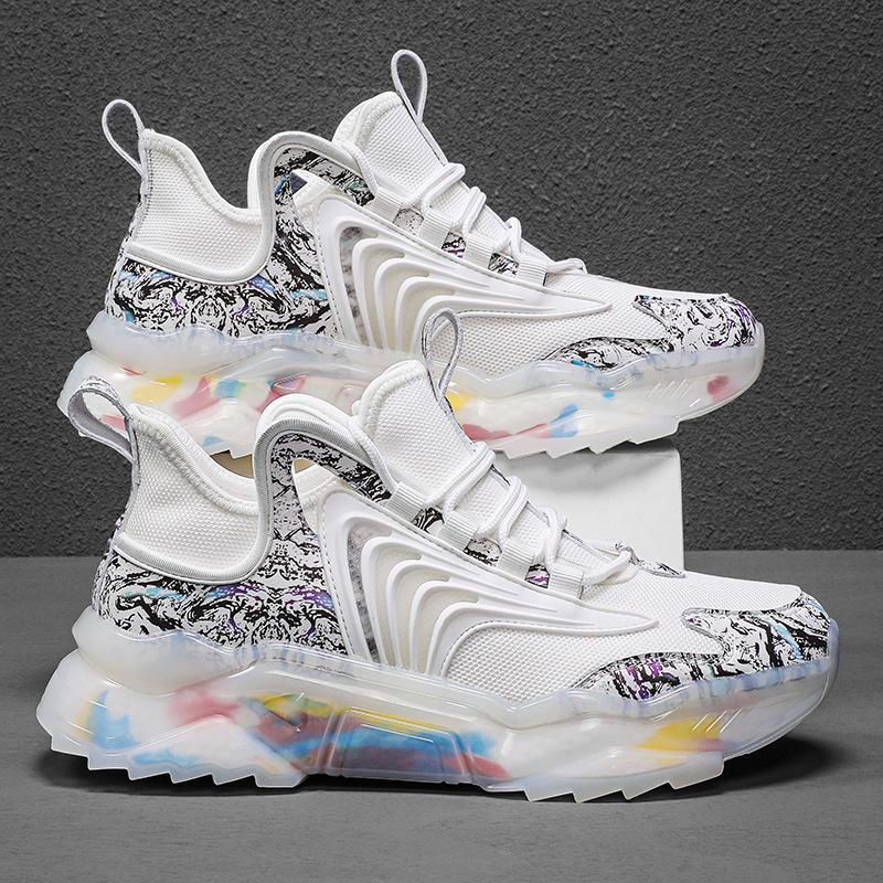 

AJHL Дышащие сетчатые кроссовки для бега модная и повседневная спортивная обувь профессиональные марафонские противоскользящие кроссовки для бега 39 белый