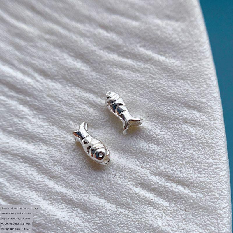 

Аксессуары для ювелирных изделий из стерлингового серебра Бусины-спейсеры в виде маленьких рыбок кои, Бочкообразные бусины, Поясная бусина, Ручная карта, DIY, Кристальный браслет, Ожерелье, Аксессуары для украшений P2559 925 silver koi beads
