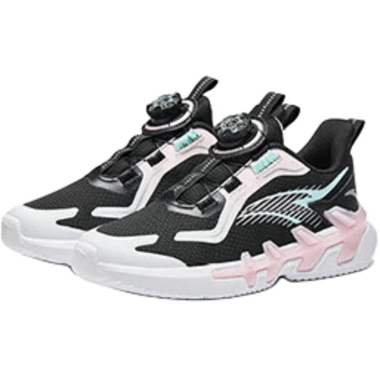 Anta Kids Bow Speed Comfortable Fashion Versatile Test Exam Non-Slip Wear-Resistant Low-Top Running Shoes Kids Running Shoes Black A22445510-3