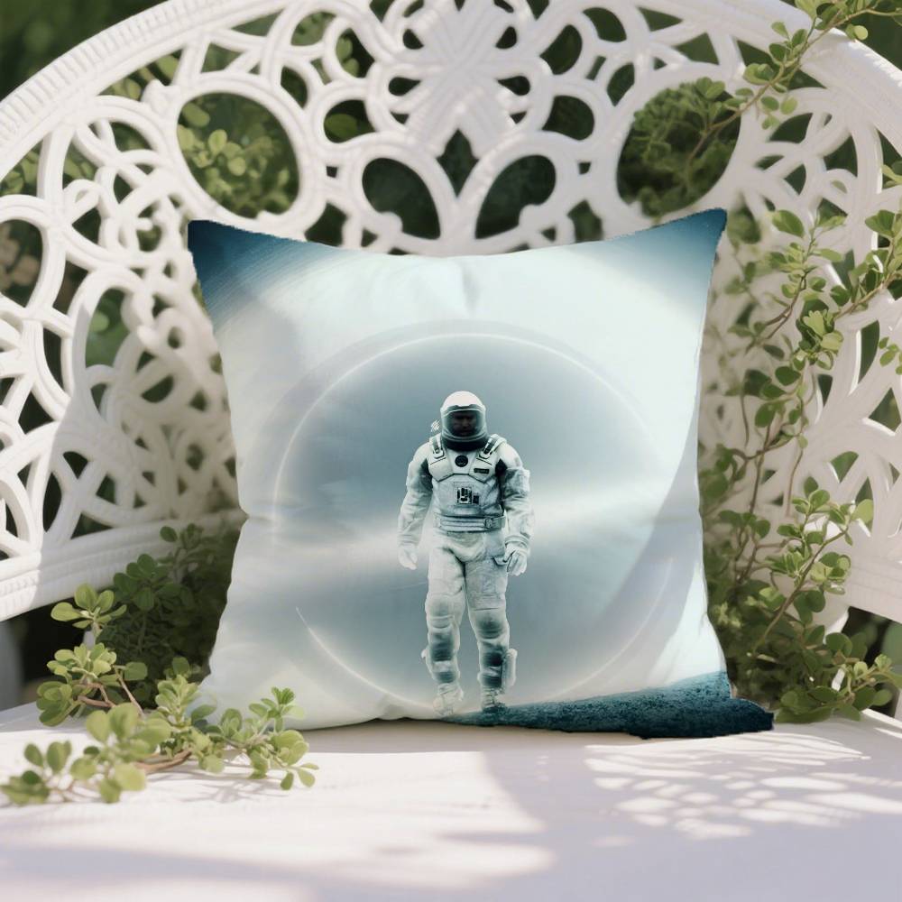Fiction Planet Style Interstellar Travel-A Pillow Case Anti-dustmite Invisible Zipper Silky Short Plush Sofa Cushion Cover