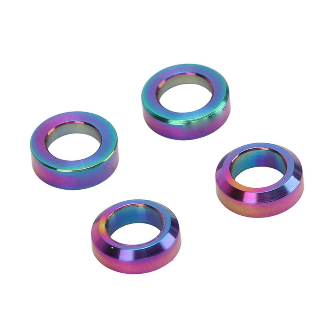 4pcs Bike Brake Caliper Spacer Titanium Alloy Concave and Convex Mountain Bike Brake Caliper Washer