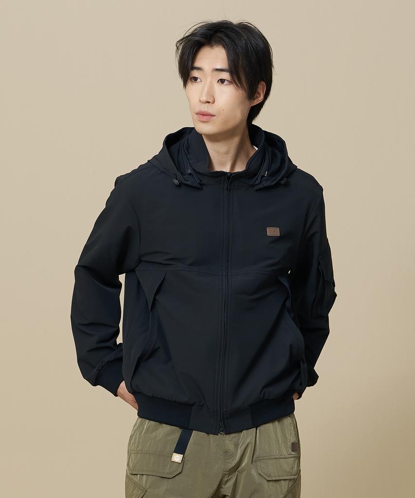 Bbc Earth Stretch Brush Hoodie Detachable Jacket_Black