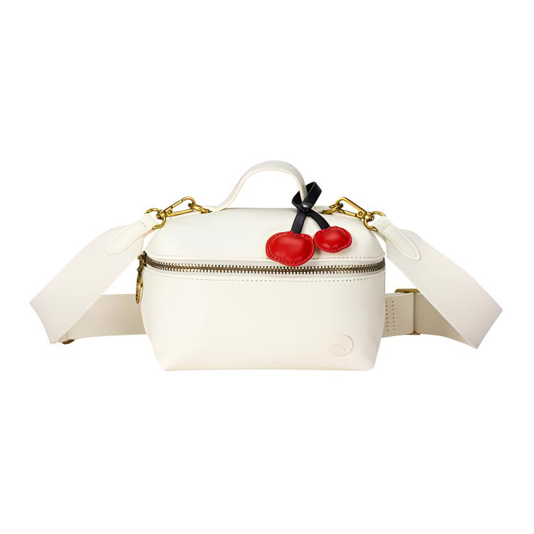 

Anta Life Series Zipper Closure Detachable Shoulder Strap PU Handheld Shoulder Crossbody Bag Women bags Pearl-White 192428128-4 Pearl White
