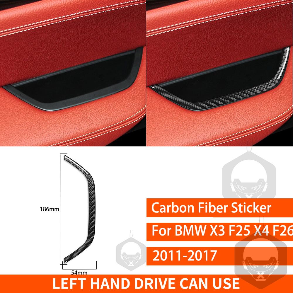 For BMW X3 F25 X4 F26 2011 2012 2013 2014 2015 2016 2017 Center Console Trim Real Carbon Fiber Stickers Car Interior Accessories