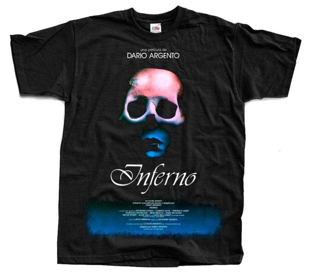 Inferno Horror Movie Poster T-Shirt Black Vintage Scary All Sizes S-5XL