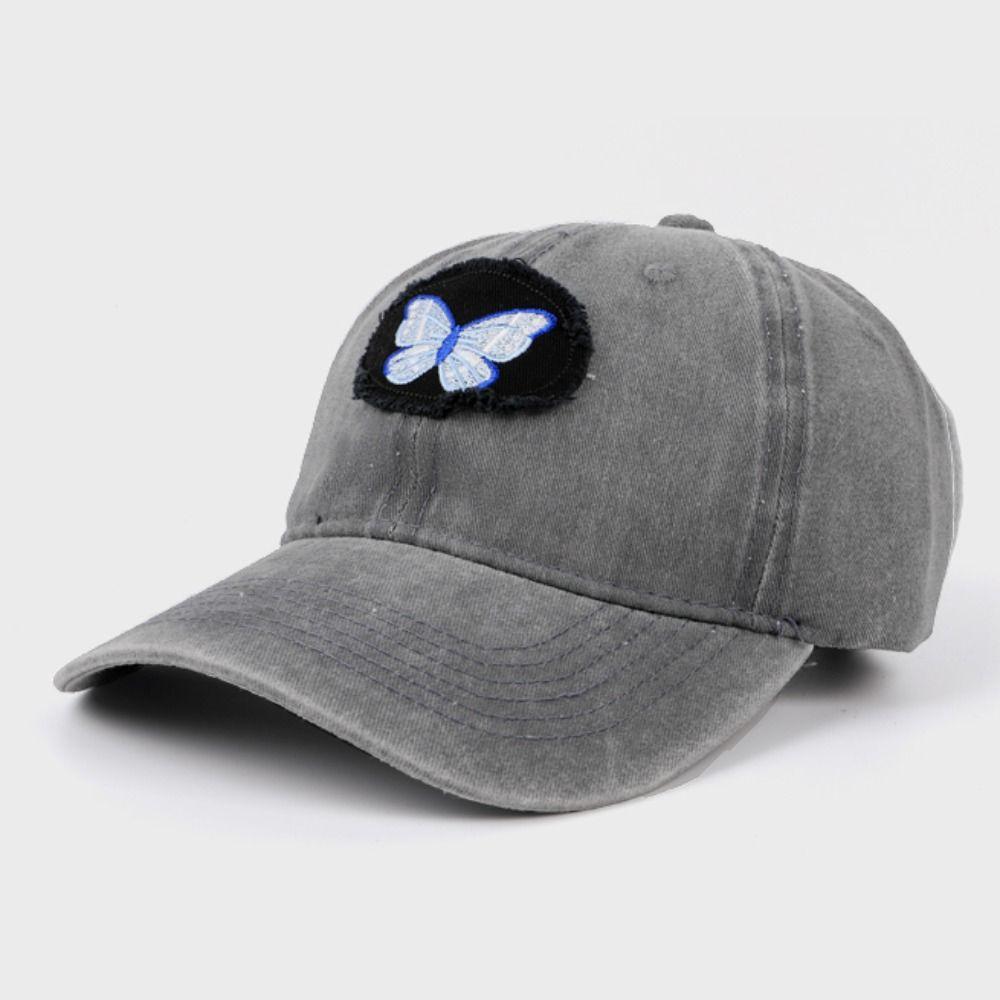 Butterfly Baseball Cap Embroidery Cartoon Peaked Cap Sun Protection Hat Sun Hat  Girl/Boy