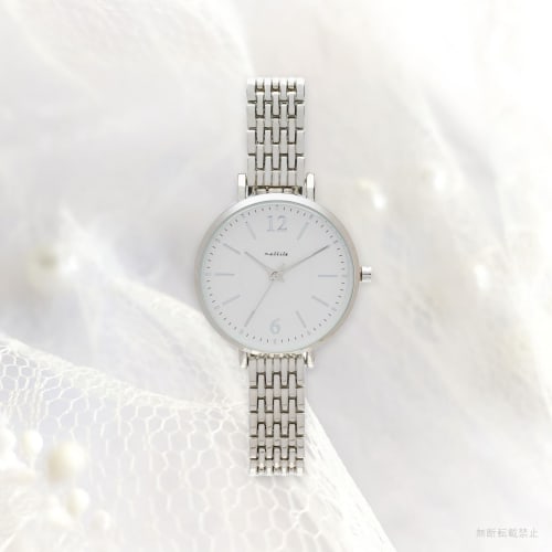 Fieldwork Women's Analog Watch with Metal Band, Slim Design, Simple and Easy To Read, Opus Silver and White, JN042-1