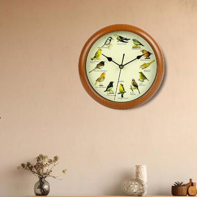Vogelwandklok met geluid, die elk uur zingt, decoratieve hangende decoratie voor