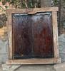 Retro Antique Wooden Window Panel Hand Painted Indian Religious Radha Krishna Frame