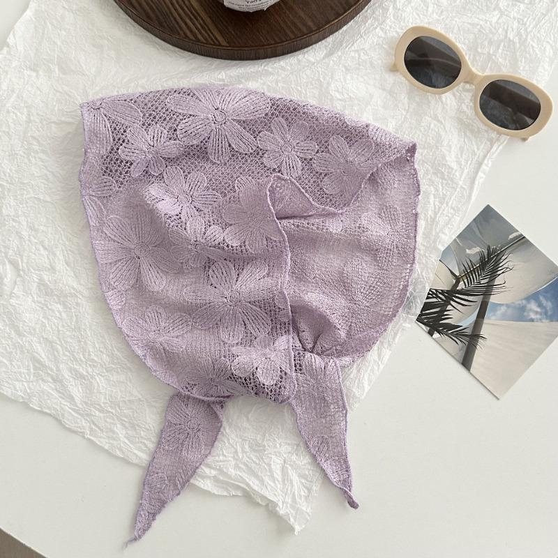 

Lace silk scarf, new hollowed-out small shawl, neck protector, scarf, small scarf, triangular scarf tied around the waist