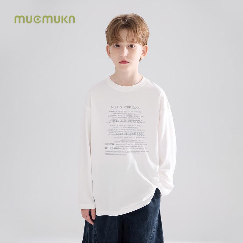 Mucmukn Boys' Letter Print Long-Sleeve T-Shirt