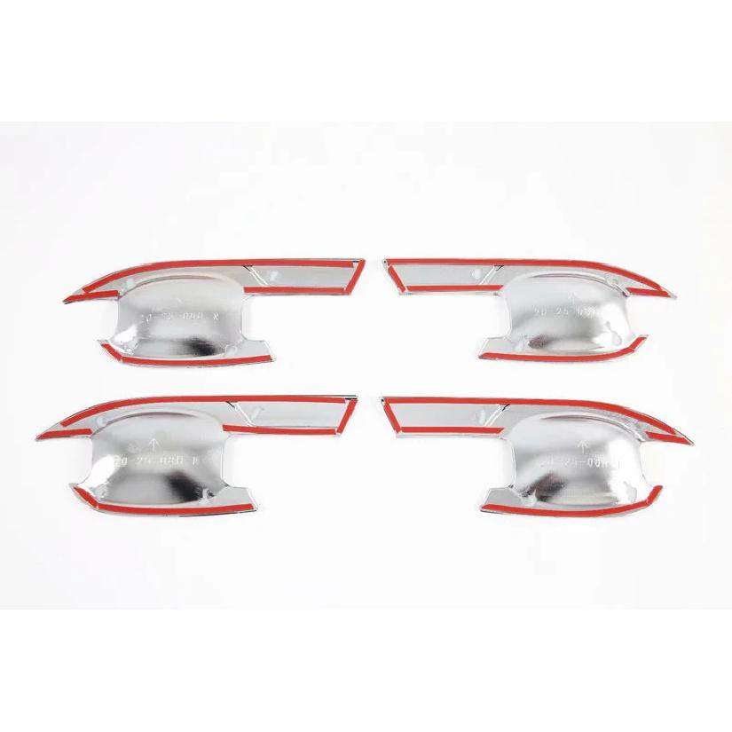 For Mitsubishi Pajero Sport QF - ABS Chrome Door Handle Bowl Cover Cup Cavity Trim ert Catch Molding Garnish