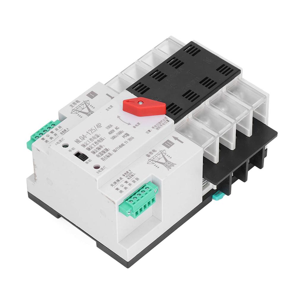 Dual Power Automatic Transfer Switch Millisecond Controller with Cover NLQ4‑125/4P 100A 400V AC