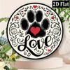 Black Dog Paw Metal Wall Art Decor