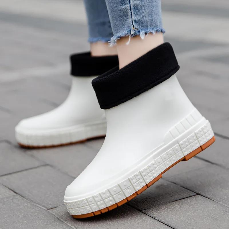 Fashion Outdoor Boots for Women Stylish Shoes for Woman New Non-slip Waterproof Lady Work Boots for Fall and Winter Zapatos Para Mujeres
