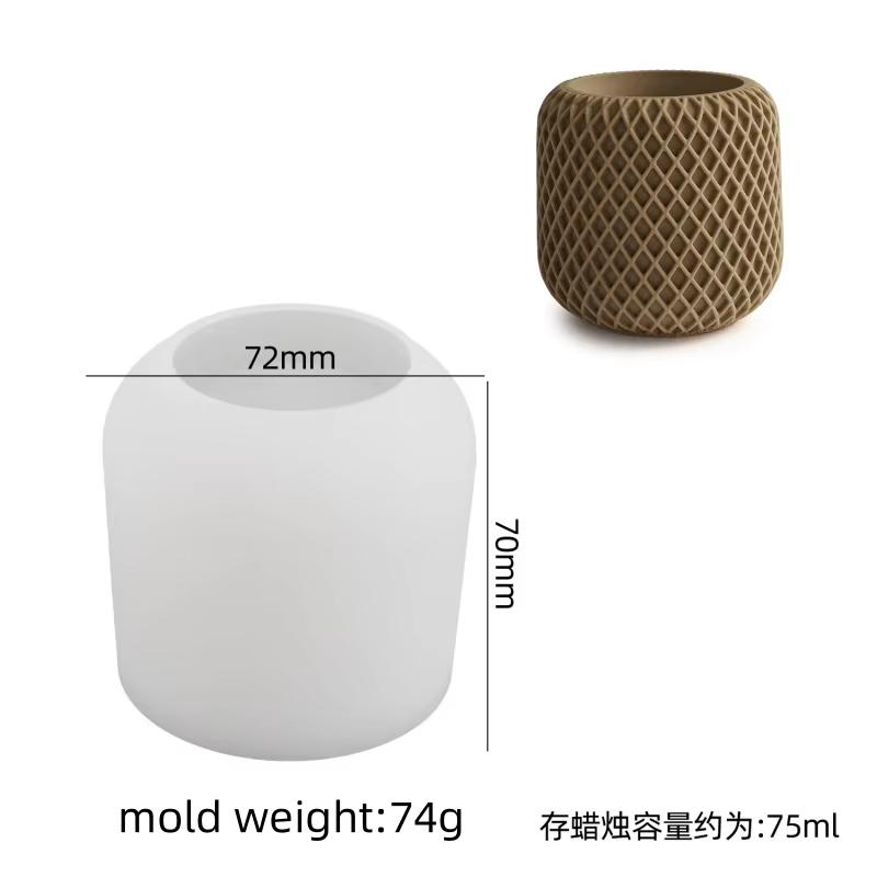 1 Sets DIY Candle Can with Lid Silicone Mold Handmade Resin Concrete Gypsum Aromatic Wax Can Mold Home Crafts Mold