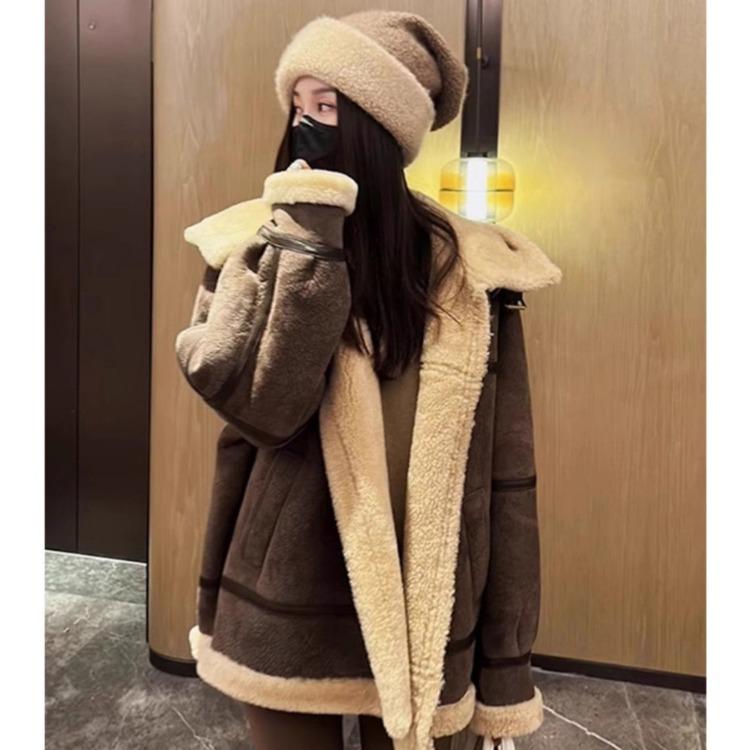 Winter Women Fleece Coat Thickened Lamb Wool Jacket High Quality Warm Outwear
