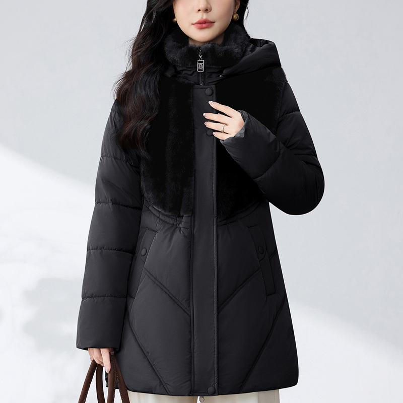 Sleeves Detachable Fashion Woman Parkas Winter Coats Hooded Thick Warm Women's Jackets