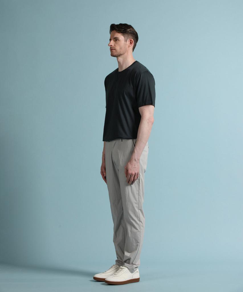 Panicalle Charcoal Basic Round Short Sleeve T-Shirt
