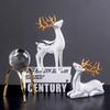 1Pair Resin Deer  Oranment Decoration For Living Room Bedroom Wine Cabinet Porch Decoration Resin Crafts