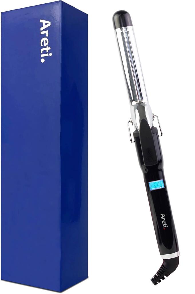 Areti i84BK 26mm Curling Iron with Negative Ion Titanium Medium International Compatible Technology, Coating, Shaft,