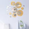 Explosive Circle Two-color Combination Acrylic Mirror Wall Sticker Wall Clock Mute Diy Decoration Wall Clock 3d
