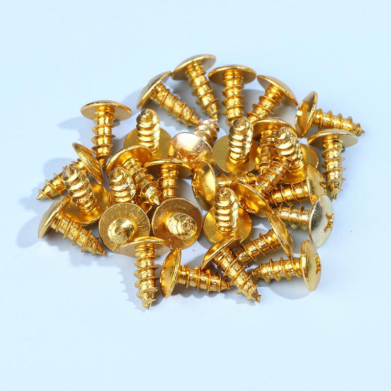30Pcs/Pack M5*12Mm Universal Aluminum Alloy Motorcycle Cross Head Self Tapping Bolts Screws Nut Round Head Thread Diameter