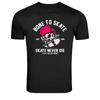 Bone To Skate Skull Skateboard Graphic Skater T-Shirt