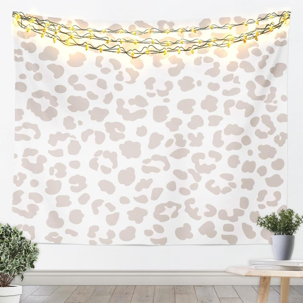 Rosy Leopard Tapestry Black White Zebra Wall Art Animal Print Wall Hanging Blanket For Living Room Bedroom Cheetah Home Decor