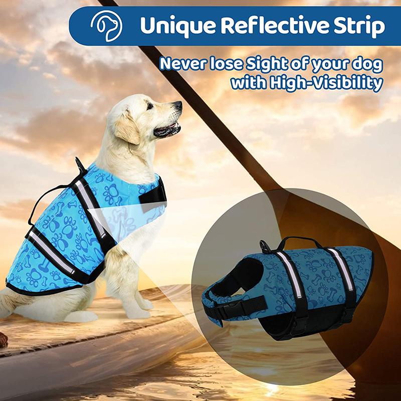 Safety Dog Life Jacket Summer Printed Pet Dog Life Vest Swimming Wear Safety Clothes Outdoor Puppy Big Dog Clothing Vest XXS-XXL