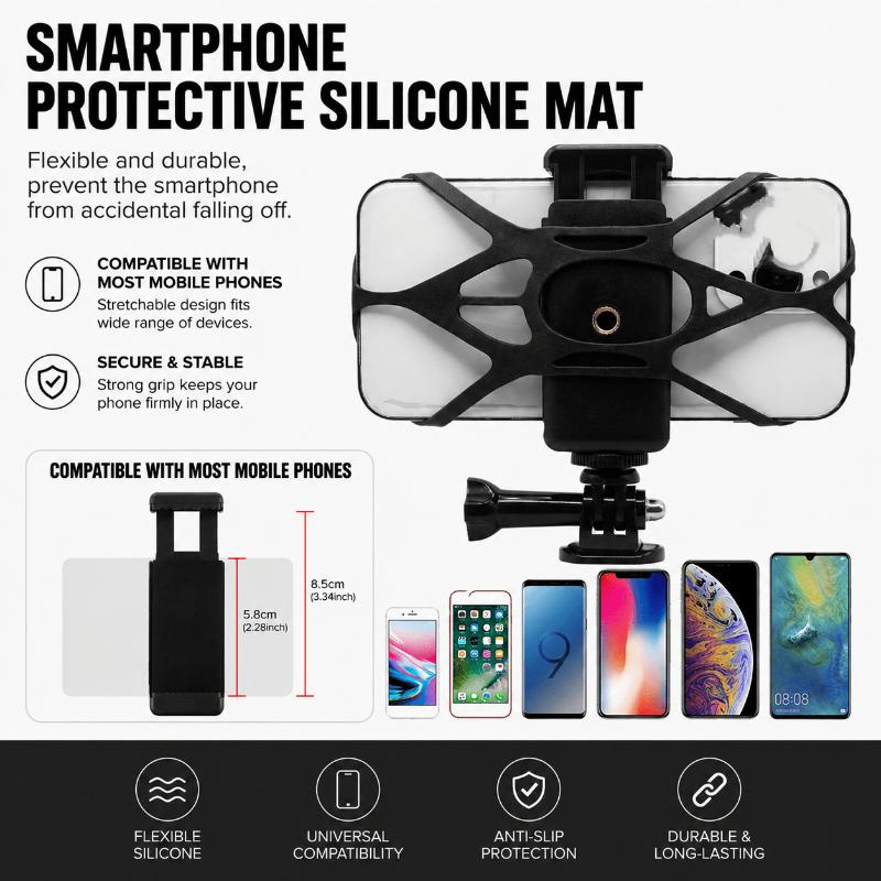 5Pcs Anti-Slip Head Harness Mount Kit Universal Fit Mobile Phones Action Cameras for Hiking Skiing First-Person Filming