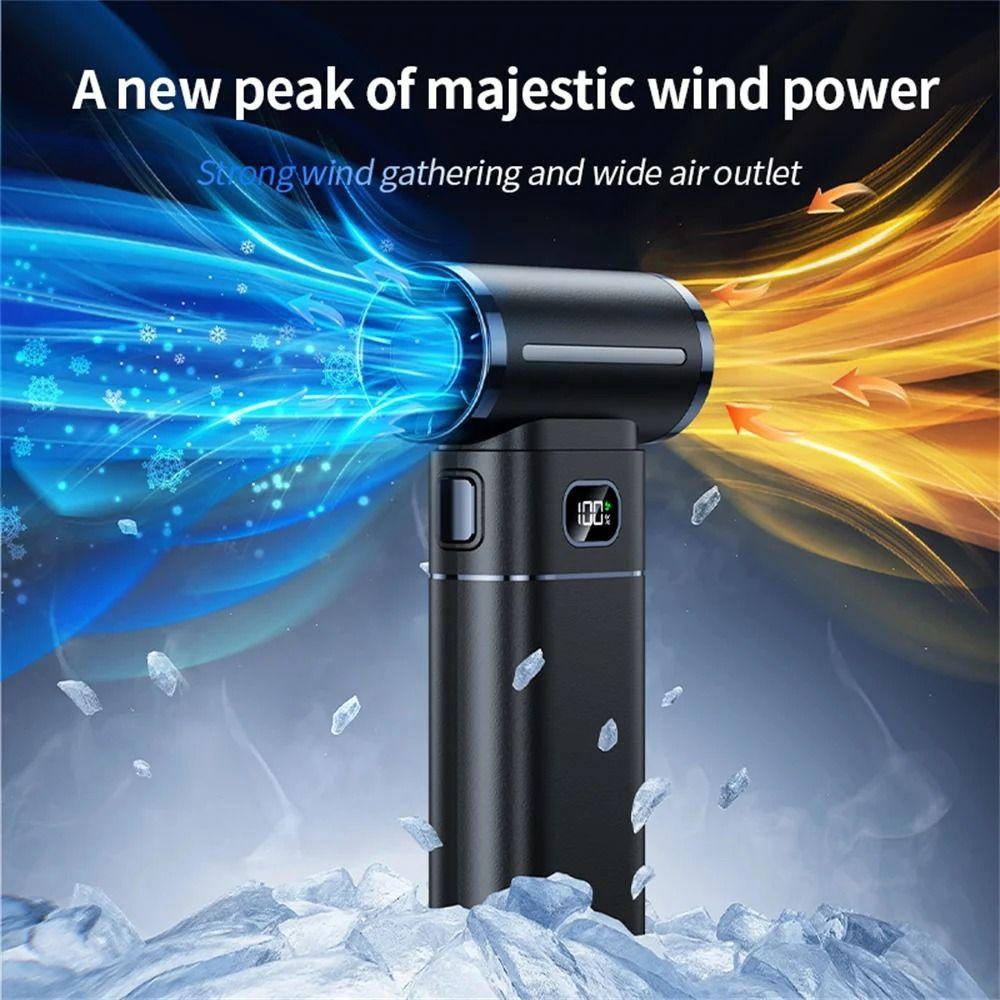 Brushless Motor Handheld Turbo Violent Fan Digital Display Mini Electric Air Blower  Keyboard