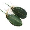 Artificial Green Phalaenopsis Leaves Faux Orchid Leaves Stem Real Touch Green Plant for Flower Arrangement Garden Bonsai Decor