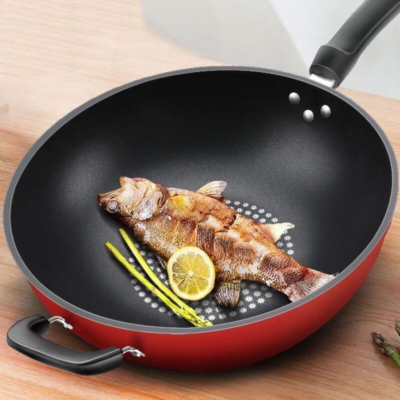 WuTuo 34cm Non-stick Diamond Wok