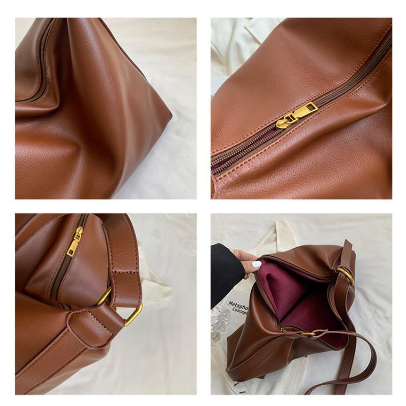 Women's New Large-Capacity Retro Fashion Tote Crossbody Shoulder Bag