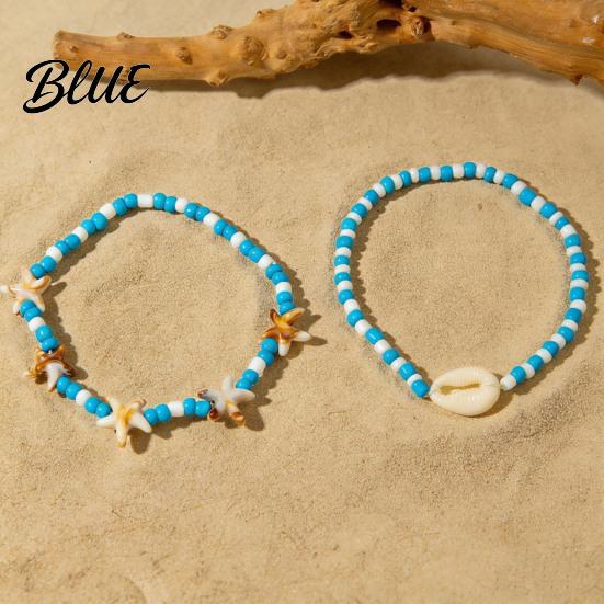 Tropical Vacation Anklets Bohemian Seashell Starfish Anklet Beach Foot Jewelry