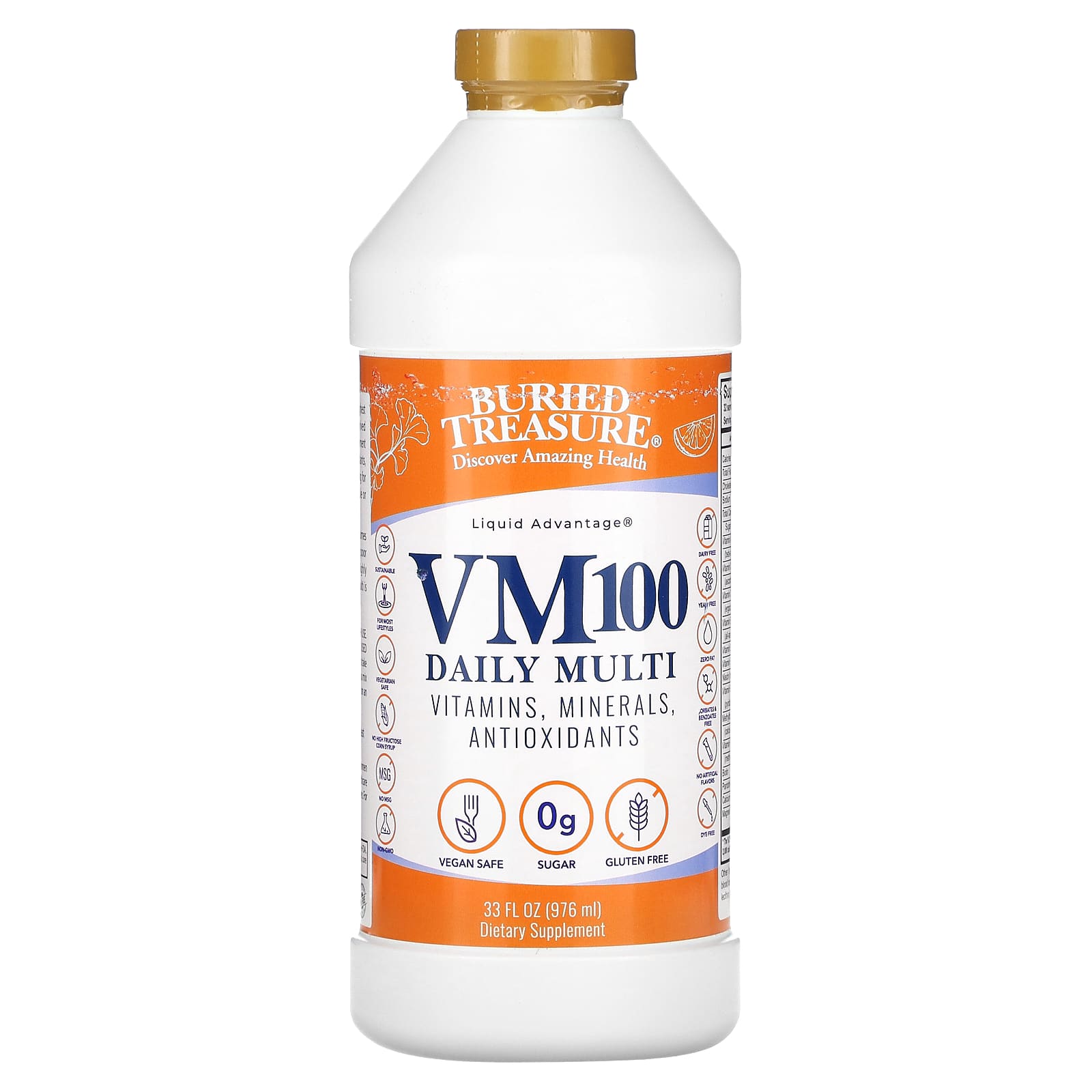 

Liquid Nutrients, Vm100 Complete, Orange Zest, 946Ml (32Fl Oz)
