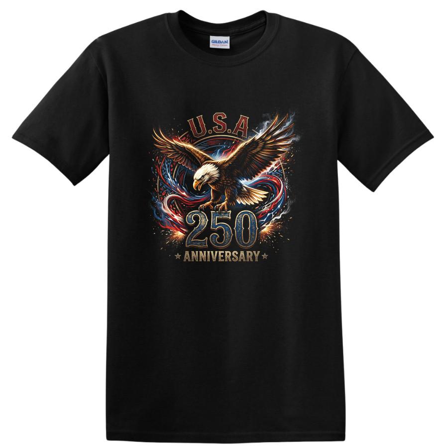 USA 250 Anniversary Eagle T Shirt Celebrating Freedom Patriotic Tee 4XL