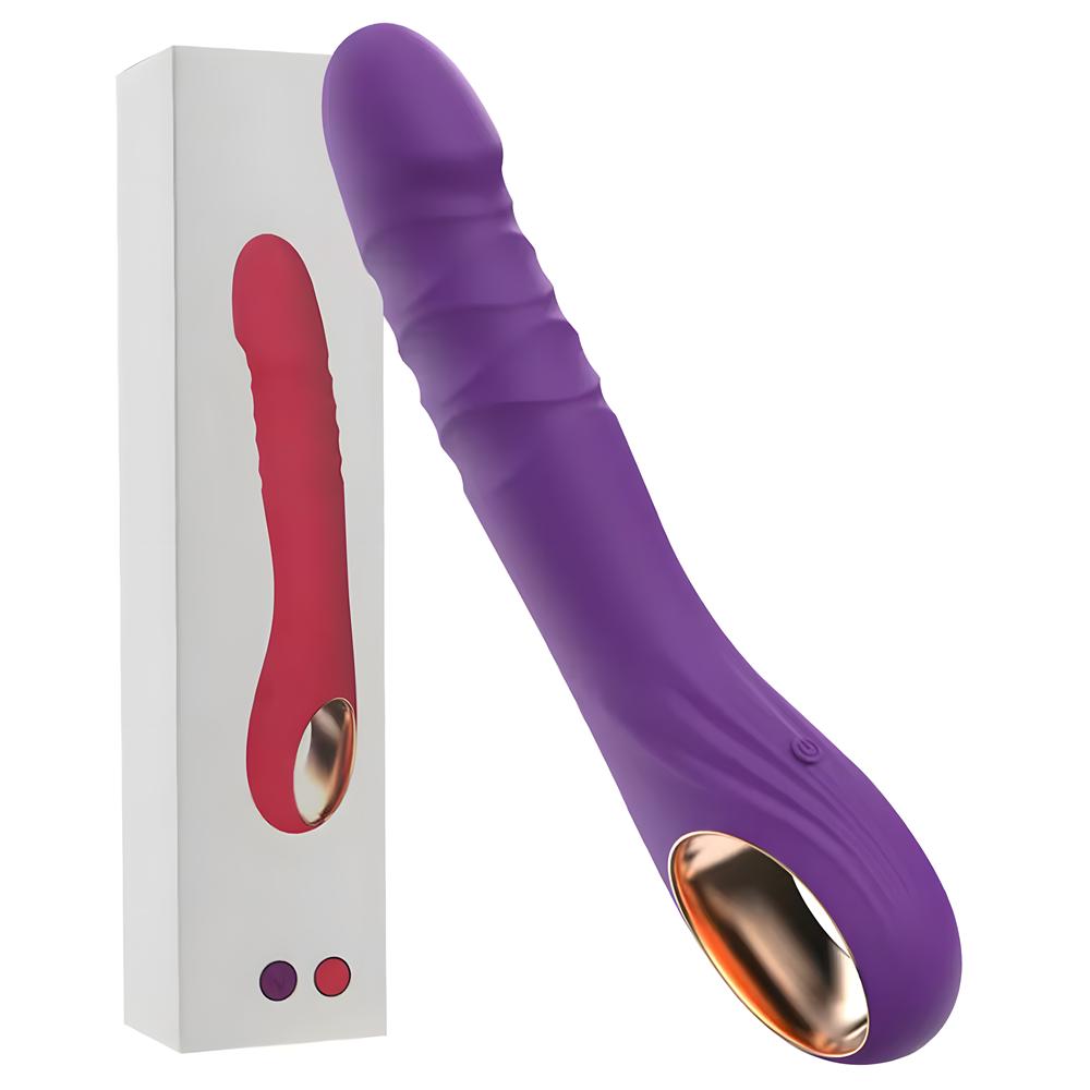 Leistungsstarker Simulations Teleskop Dildo Vibrator G-Punkt Klitoris Anal Stimulator 10 Geschwindigkeits Vibrationsmodus Sexspielzeug für Erwachsene für Frauen