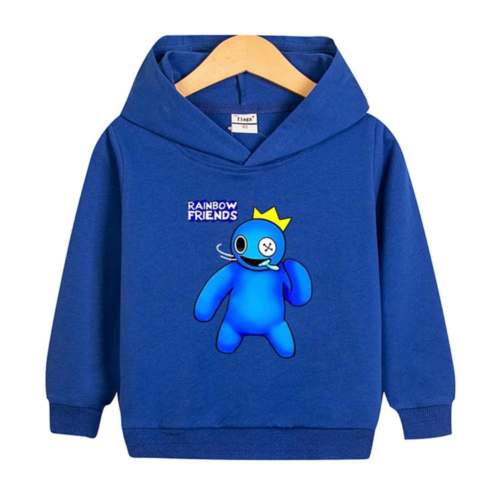 

Boys Girls Rainbow Friends Fun Print Fashion Hooded Sweatshirt Kids Fall Winter Outdoor Casual Warm Long Sleeve Top 100