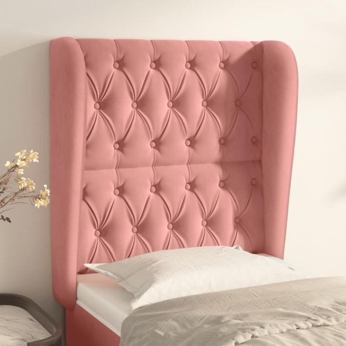 VidaXL Headboard with Ears Pink 83x23x118-128 Cm Velvet3118327
