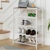 “Wrought Iron Multi-Layer Shoe Rack: Indoor & Outdoor Vertical Shoe Storage Cabinet”
