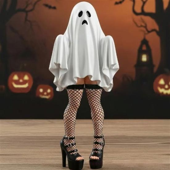 Lady Ghost Figurine Seductive Ghost Statue Resin Sexy Female Ghost Collectible Ornament for Halloween Desk Mantel Decor