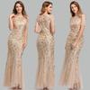 2024 Spring/Summer European-American Slimming Sequin Mesh Fishtail Evening Gown for Women