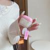 Korean Simple Pink Plaid Bow for AirPods 1 /pro1 Earphone Protective Case Two or Three Generations of Girls