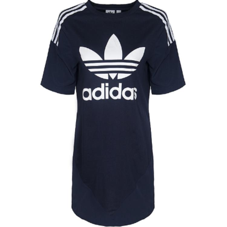 Adidas Originals Short Sleeved Dress Women s Blue CG1565 32