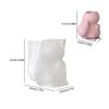 Flexible Reusable Handmade Mold Rabbit Shape Candle Holder Moulds Silicone Texture Suitable for Decorations and Present