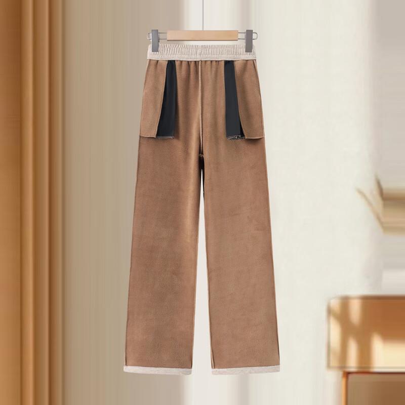 Langsha Women's Plush Straight-Leg Pants