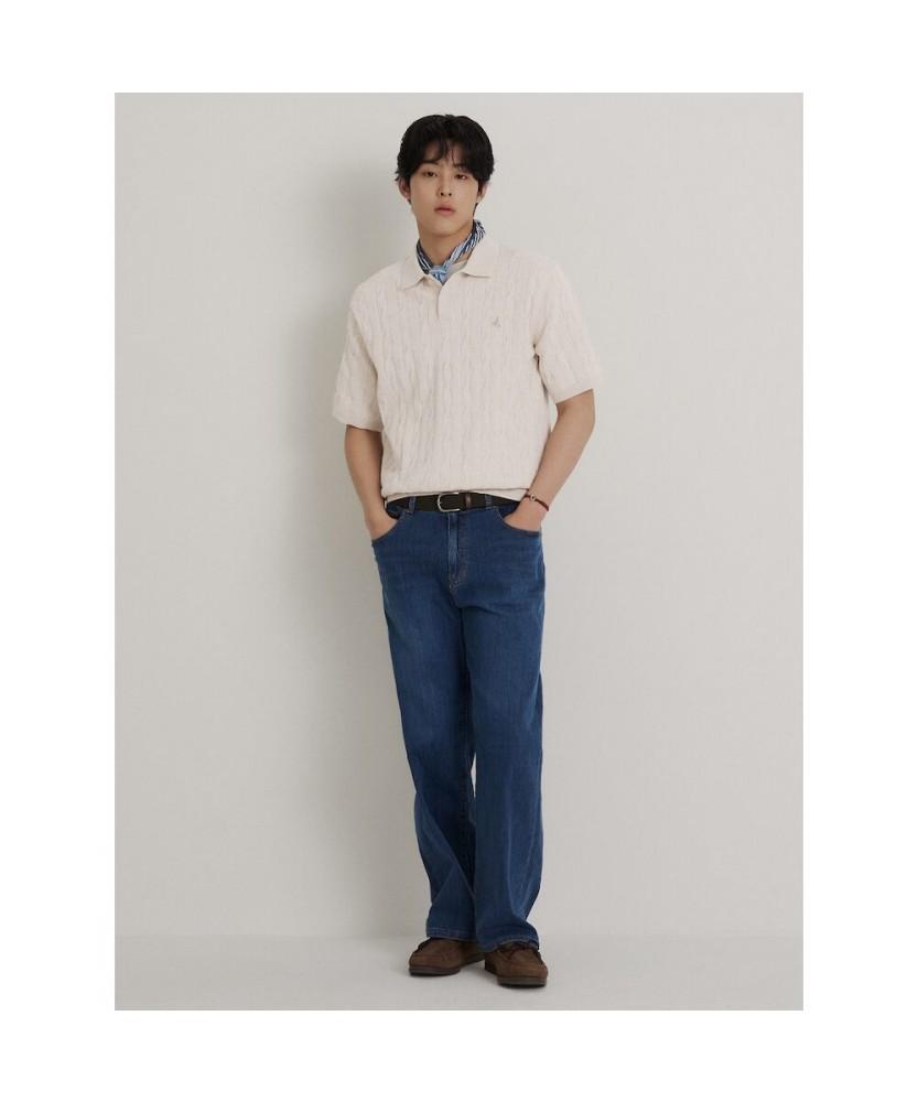 Binpolmen Cable Collar Neck Knit Ivory