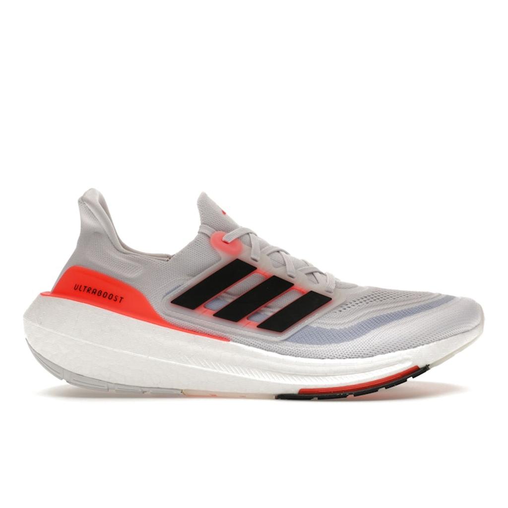 adidas UltraBoost Light White Solar Red Unisex Sneakers Cloud-White Core-Black HQ6351